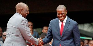 Sakaja swearing-in ruto photo