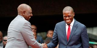 Sakaja swearing-in ruto photo
