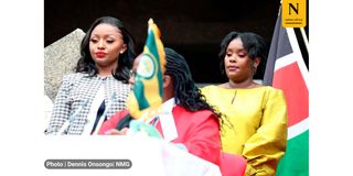 Sakaja swearing-in wife photo Beatrice Joy