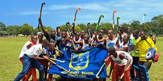 St Charles Lwanga Secondary School boys hockey team 