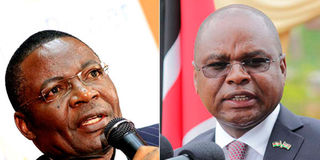 Kenneth Marende and Amason Kingi Senate Speaker