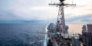 USS Chancellorsville (CG 62) transits the East China Sea in the Taiwan Strait