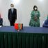 Kenyan and Chinese officials signing of bilateral agreements.