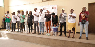 Members of Kayole Community theatre group.