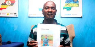 Mustafa Woka Jarson, whose son Guyo Mustafa, 23, has been missing for the past week.