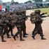 KDF Soldiers marching at Uhuru Gardens