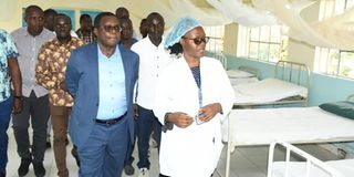  Bungoma Governor Ken Lusaka at Bumula sub-county hospital on September 1, 2022