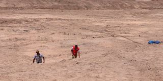 An empty water pan in Afwein village, Garissa