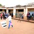 Few voters queue to cast their votes at Mahiga Primary school polling station in Roysambu.
