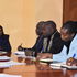 Elgeyo Marakwet Deputy Governor Professor Grace Cheserek with National Youth Service (NYS) officials in a meeting 
