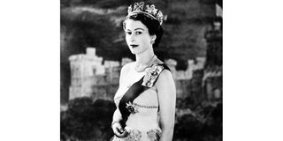 Queen Elizabeth II in an official portrait taken on June 1, 1953. 