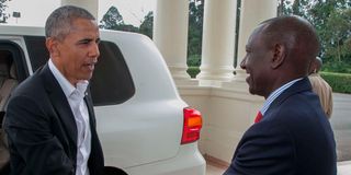 Former US President Barack Obama with President-elect William Ruto.