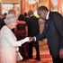 Queen Elizabeth II greets President Uhuru Kenyatta 