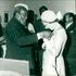 Queen Elizabeth with Jomo Kenyatta at State House, Nairobi.