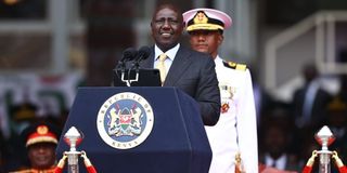 President William Ruto at Kasarani International Stadium