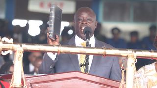 Deputy President Rigathi Gachagua when he took oath of office