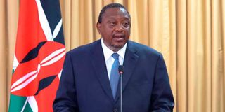 Former President Uhuru Kenyatta. 