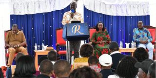 Azimio la Umoja coalition Leader Raila Odinga addresses elected leaders under the Azimio coalition.