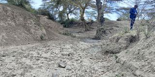 Dry water ways in Kieni