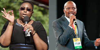 Aisha Jumwa and Moses Kuria. 