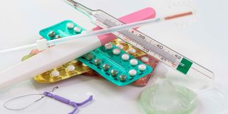 An assortment of contraceptives.