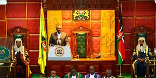 President William Ruto addresses the 13th Parliament.