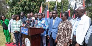 A host of Azimio leaders led by coalition principal Kalonzo Musyoka