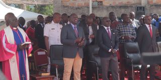 President Ruto attending a service at AIC chuch, Homa Bay town.