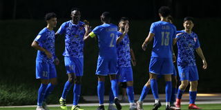 Al Duhail striker Michael Olunga celebrates