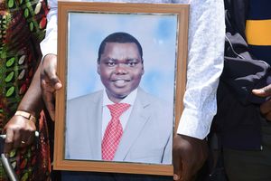 Mourners coming to terms with the death of Mr William Chepkut, the former Ainabkoi MP at his home in Kapsundei village