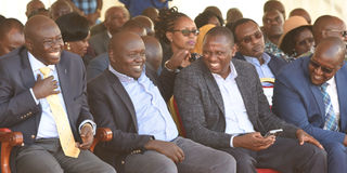 DP Rigathi Gachagua, Senator Samson Cherargei, National Assembly Majority Leader Kimani Ichungwa, Kesses MP Julius Ruto 