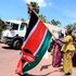 Ms Dorcas Rigathi flags off relief food at the Kenya Red Cross headquarters