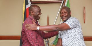 Kericho Governor Erick Mutai and his deputy Fred Kirui 