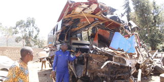 Subuiga vehicles wreckage