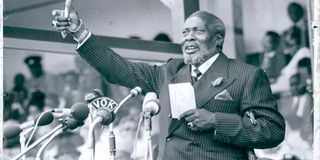 Kenya's first President Mzee Jomo Kenyatta.
