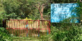 The entrance to Fluorspar Mining Company in Elgeyo Marakwet County