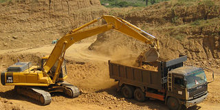 Fluorspar mining at the Kerio Valley. 