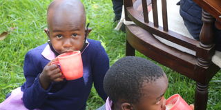 Early Childhood Development Education (ECDE) learners at Kishaunet Showground in Kapenguria, West Pokot 