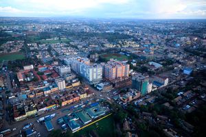 An aerial shot of government Affordable housing project in Ngara, Nairobi in this photo taken on December 25, 2021. 