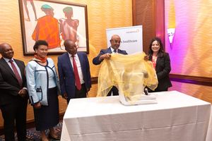 Dr Ephantus Maree, Health CAS Dr Rashid Aman and Ashling Mulvaney