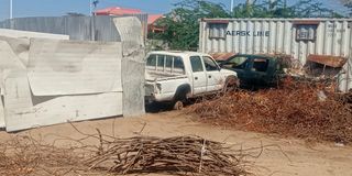 A section of the incomplete fence around Lodwar County and Referral Hospital in Turkana County