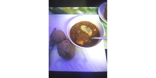 Foofoo with okra fish stew