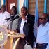Turkana Governor Jeremiah Lomorukai addressing journalists at the county headquarters in Lodwar 