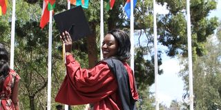 Stacey Akinyi on her graduation day