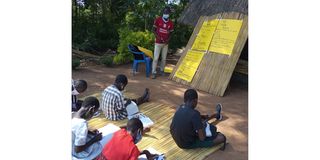 Pupils at the Wakadogo school in Uganda