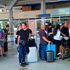 Stranded passengers at the Moi International Airport in Mombasa