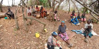 Victims of banditry attacks, who had fled from Kapturo village