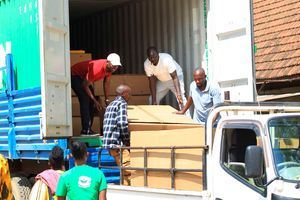 KJF officials receive equipment from IJF