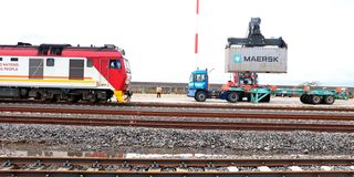 The Naivasha Standard Gauge Railway (SGR) and Metre Gauge Railway (MGR) link at the Naivasha Inland Container Depot.