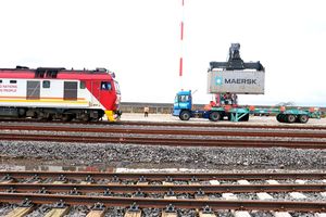 The Naivasha Standard Gauge Railway (SGR) and Metre Gauge Railway (MGR) link at the Naivasha Inland Container Depot.